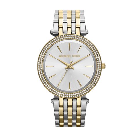 damenuhr gold silber michael kors|michael kors woman.